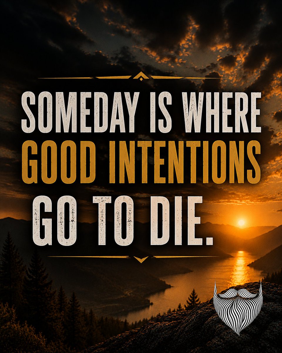 ManCard558038's tweet photo. Most people don't fail because they had bad intentions.

They fail because they kept waiting.

Waiting for the right time.
Waiting for more confidence.
Waiting until life settled down.
Waiting until tomorrow.
The problem is that "someday" never arrives.
It's where goals are postponed, dreams are abandoned, and potential slowly fades into regret.
Good intentions mean nothing without action.

What matters isn't what we plan to do someday.

It's what we decide to do today.

#mancard