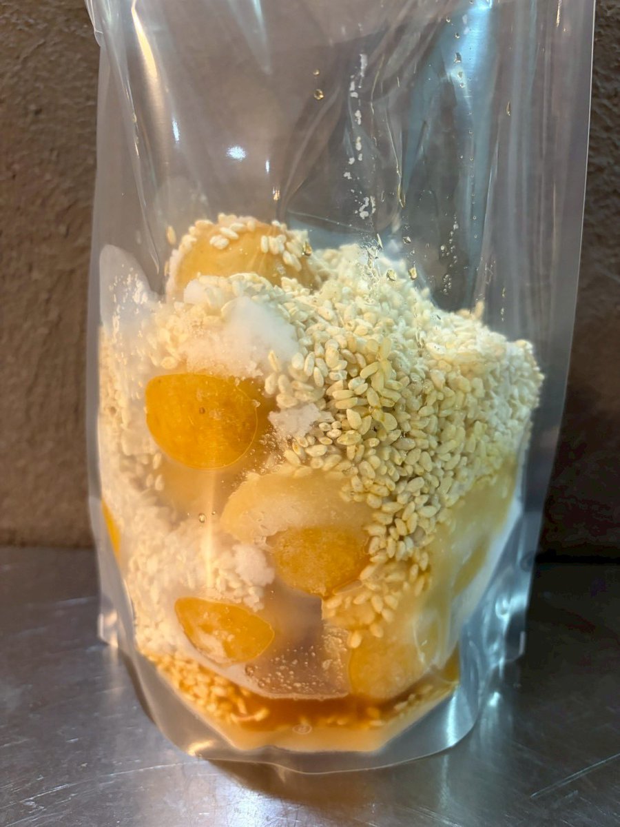 marukawa1914's tweet photo. 梅干しの期待出来る健康効果

・疲労回復効果

・骨粗鬆症予防

・食欲増進

・整腸作用

・高血圧予防

農薬不使用の梅干し教室ではこんな感じで麹梅干しを作ります！！
発酵菌が入った麹梅干し、食べてみたいですか？？ https://t.co/TYolKClX74