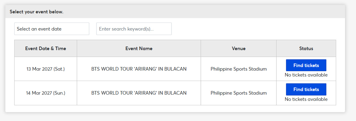 tinvilela's tweet photo. talaga ba??  after 21 mins ubos na agad? #BTS_WORLDTOUR_ARIRANG_BULACAN https://t.co/xJve1QghPz