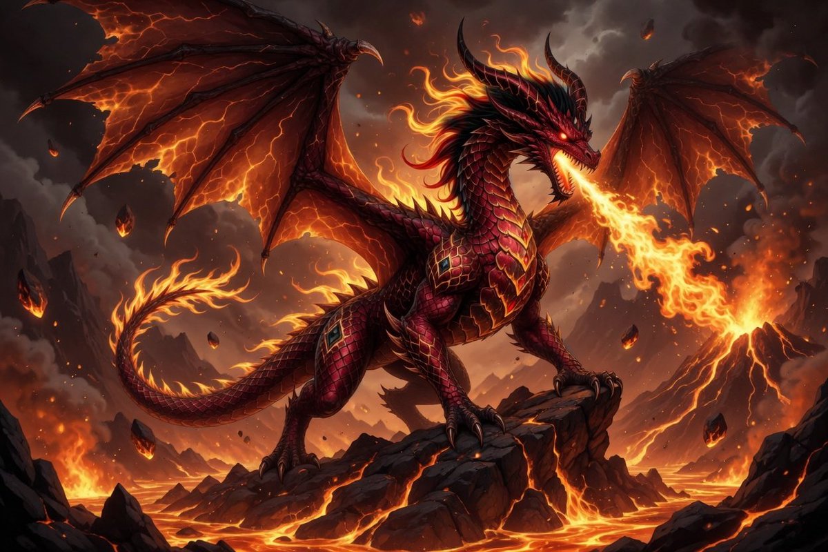 XadowAzelErabor's tweet photo. Shark week is done, and now it's DRAGON WEEK!!! We start with Charlotte or Char, the fire dragon. She and Maryann the ice dragon will be the focus of the next seven days. https://t.co/lNI392PaW2