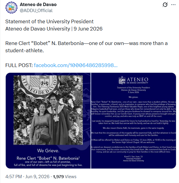 ElizaX11235813's tweet photo. Si Digong hiniram natin sa Davao, pinatapon lang sa ICC after serving us. 

Si Rene hiniram ng ADMU sa Davao and Agusan, pinabayaan nila even before he stepped foot on that UAAP court. 

Siguro nga wag na lang natin kunin ang mga taga Davao kung di naman natin iingatan. https://t.co/zYYISvIvyO