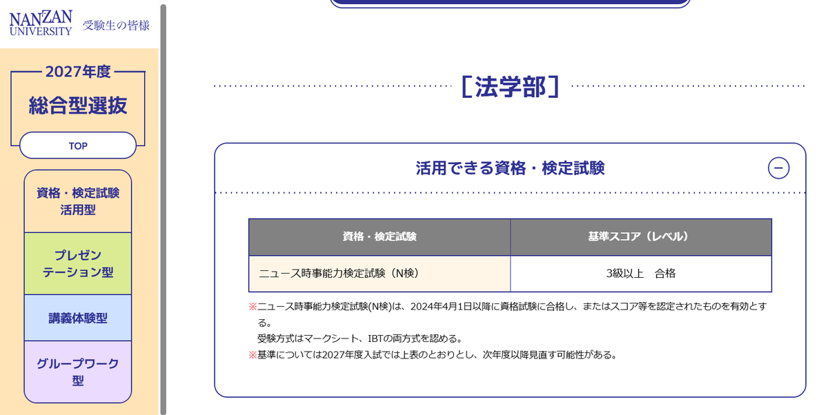 chimwo_chimko's tweet photo. 南山大学っていう愛知県の割と老舗の大学が総合型選抜の要件にニュース時事能力検��を課しているとのことで、3年生になって受けようかな！では厳しいだろうし、早め早めの情報収集が大事だね…それってやっぱり親とか先生の情報力が大きいよね…と思うなど。 https://t.co/NgoUaXtrTv