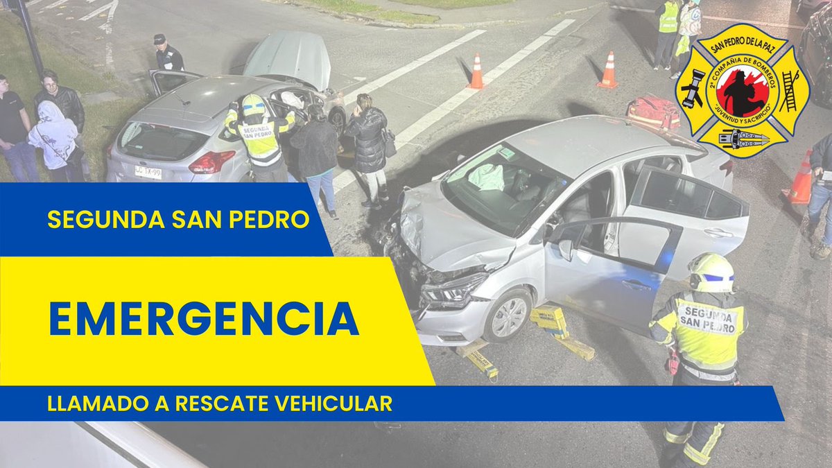 SegundaSPP's tweet photo. #sanpedrodelapaz #Concepción 

Emergencia de rescate. 

Estamos respondiendo a emergencia de rescate vehicular. En Ruta 160 altura 4 Norte. 

#Segundasanpedro Se dirige con unidad de rescate técnico Rx-2 al lugar. https://t.co/w8j51yVZO7