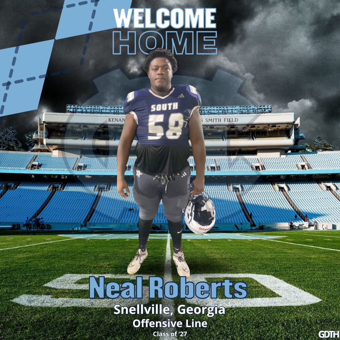 GreatDayTarHeel's tweet photo. Building the program inside out!!

Go follow @NealRoberts_58 and welcome him to the Tar Heel Family! 🏈🐏 https://t.co/UYhafQ2YY7