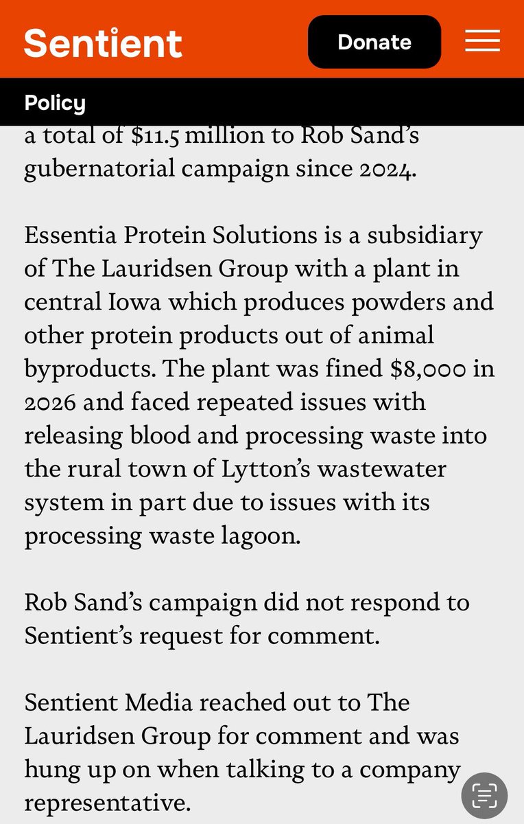 af_iowa's tweet photo. If Iowa wants clearer waters, Rob Sand has a clear conflict of interest to address.

Great find by @ParkerCary8 https://t.co/Dcy99OYj74