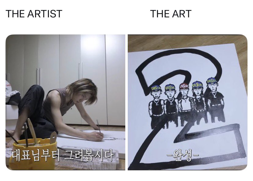 suksahi4sho's tweet photo. woosahi being the artist of their group album poster 🔥😎 SLAY 💅🏼 

#WOOJIN #ASAHI https://t.co/xpjJKRIdtC