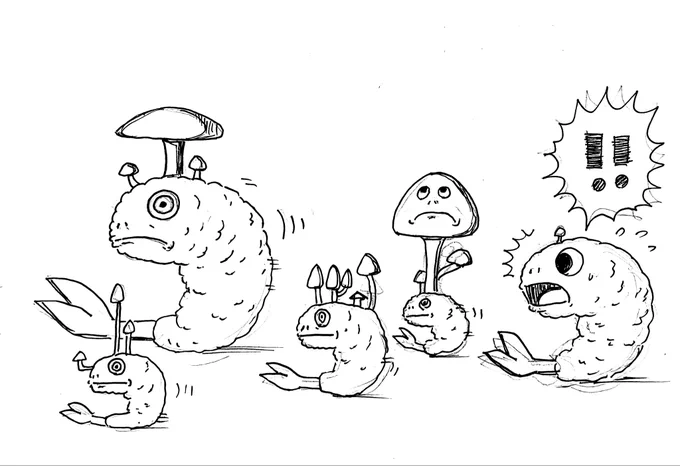 🍄‍🟫キノコが生えたエビフライ🍤 