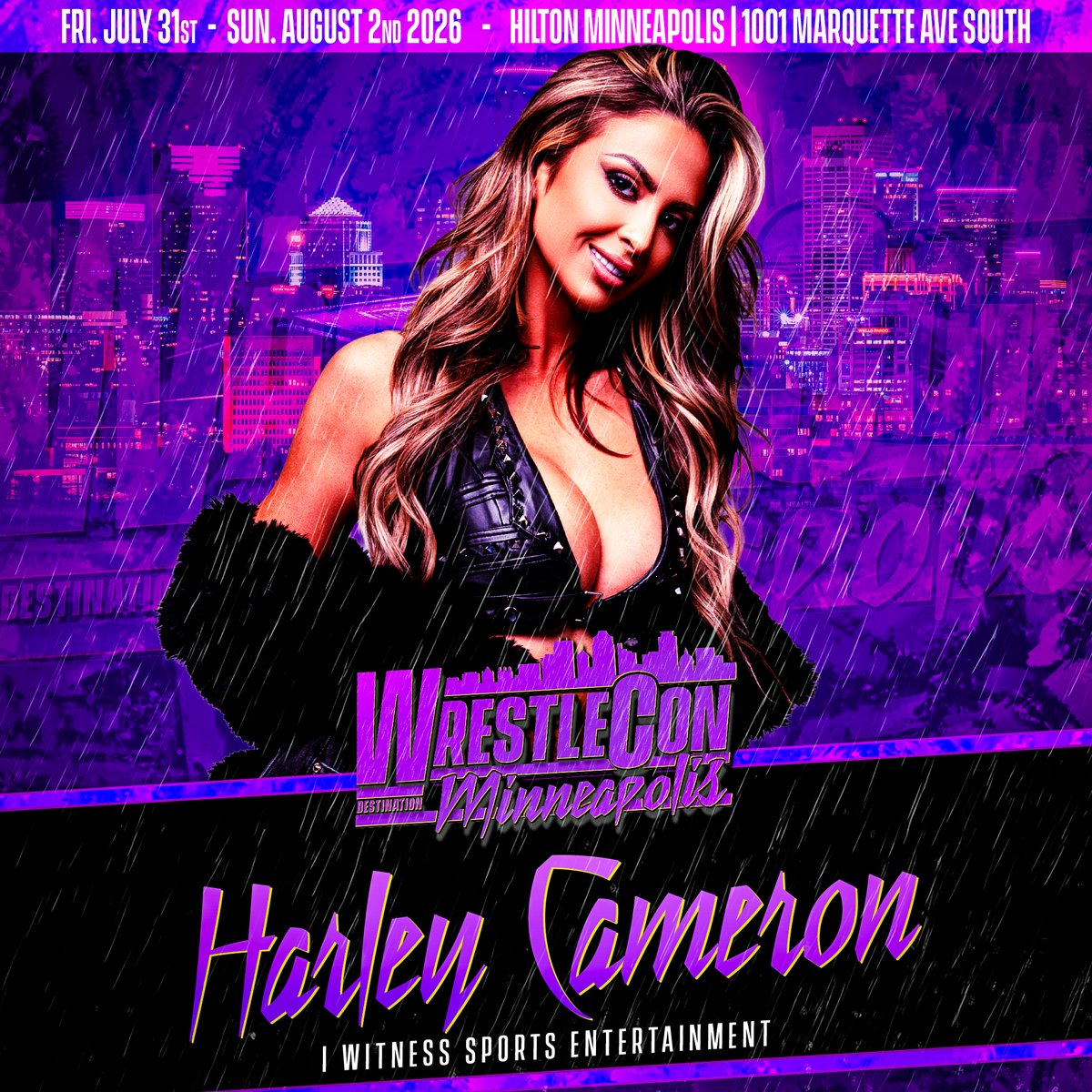 wrestlecon's tweet photo. Come feel the wrath of Harley Cameron in Minneapolis! She will be appearing exclusively on Friday from 4pm-8pm. https://t.co/u5WQi9PA1u