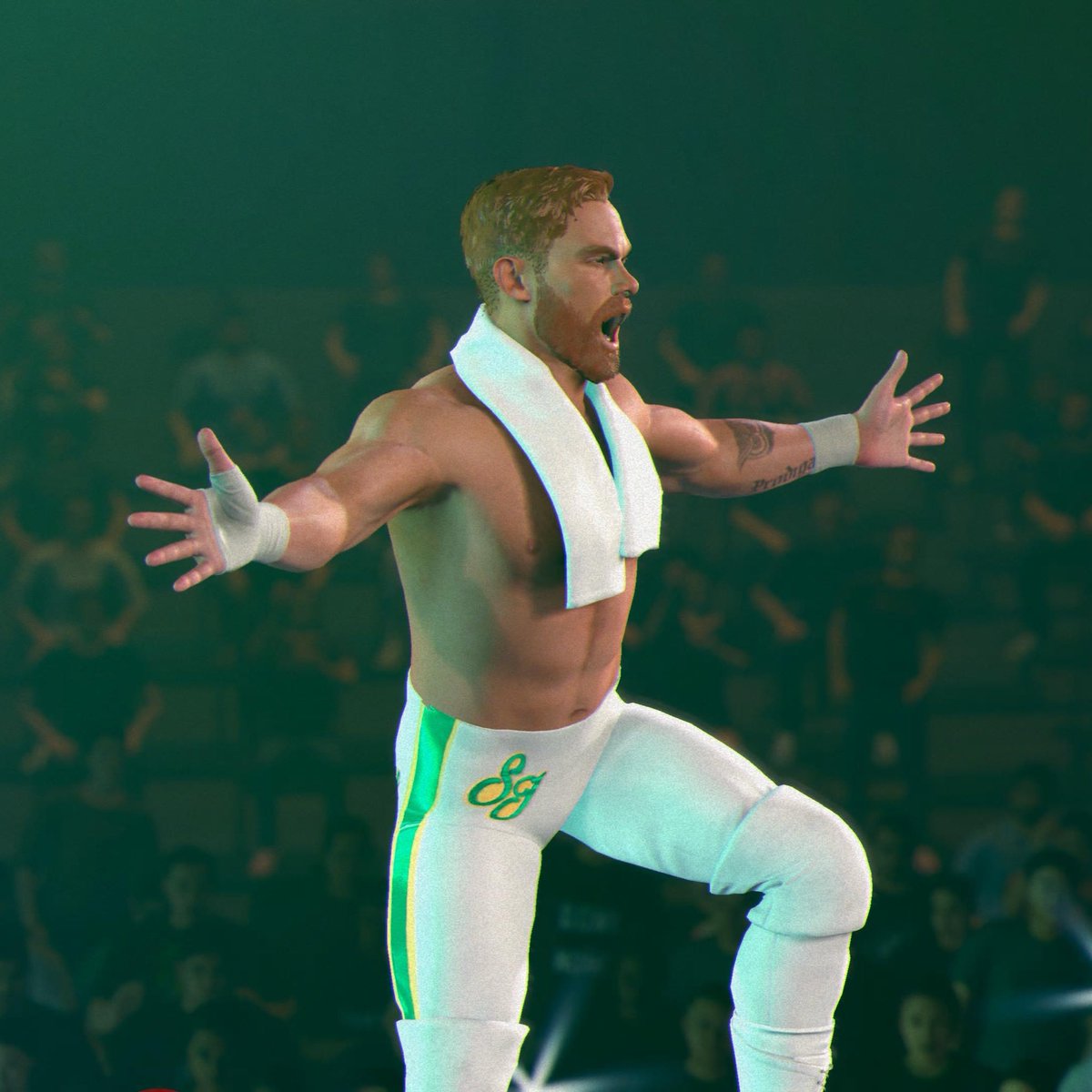scottjones1998's tweet photo. it’s a white tights summer

#wwe2k26 https://t.co/BX57hxKEby