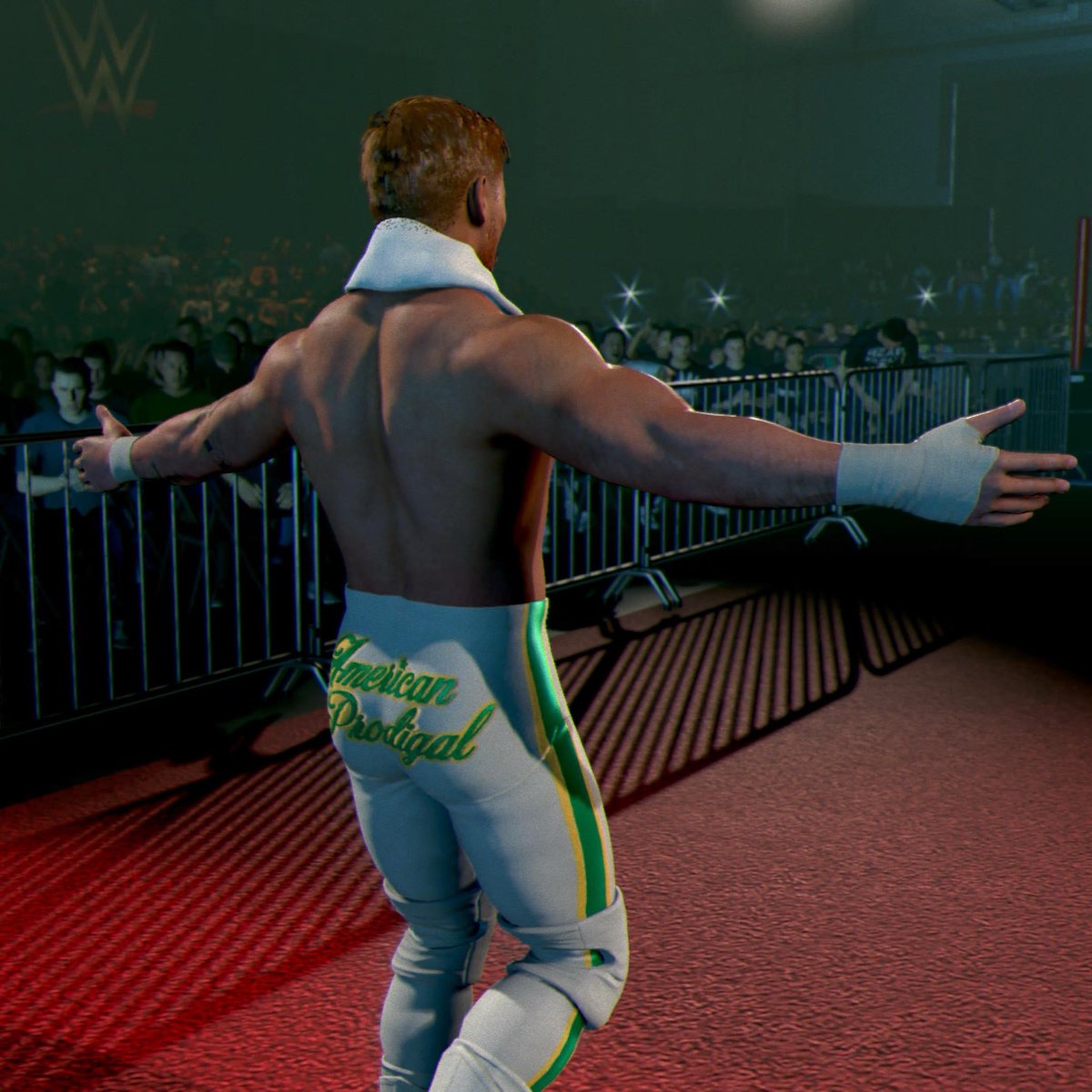 scottjones1998's tweet photo. it’s a white tights summer

#wwe2k26 https://t.co/BX57hxKEby