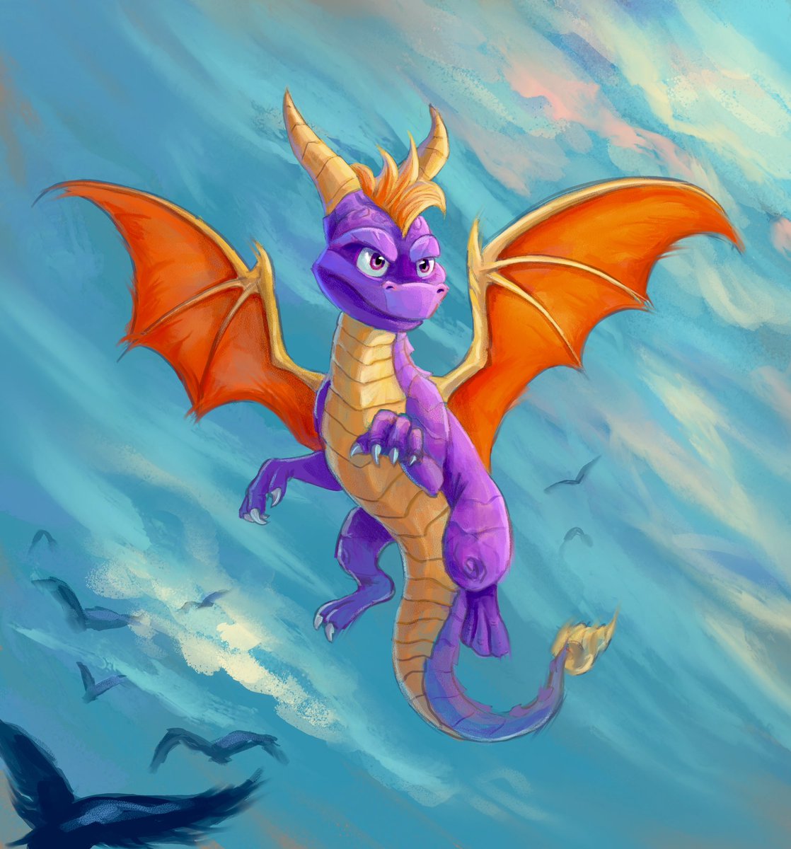 leahpokemaster's tweet photo. Had to make some new art! Spyro looking better than ever! Thank you @ToysForBob #teamspyro https://t.co/9B33NJMCMu