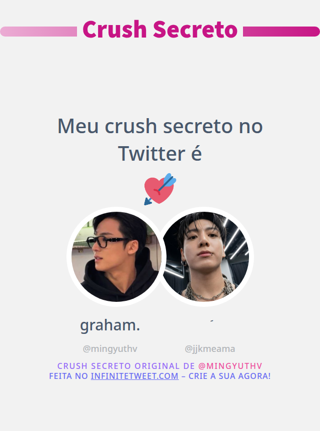 mingyuthv's tweet photo. Meu crush secreto no Twitter é @jjkmeama

➡️ https://t.co/RT4FLMyIzb https://t.co/bopNtcXoxN
