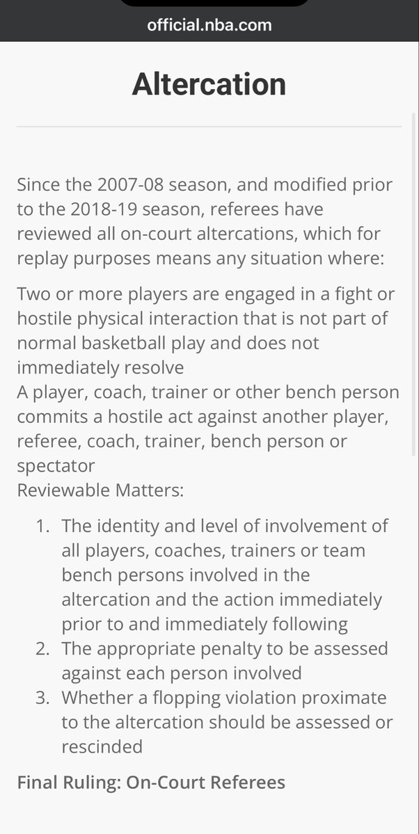 md3232_'s tweet photo. @legendofchoke @Ken_Gif_Lamar And this is how the NBA defines an altercation. This play comes nowhere close to this. 

https://t.co/cKkBRuTwcy https://t.co/d8dv0AyD4u