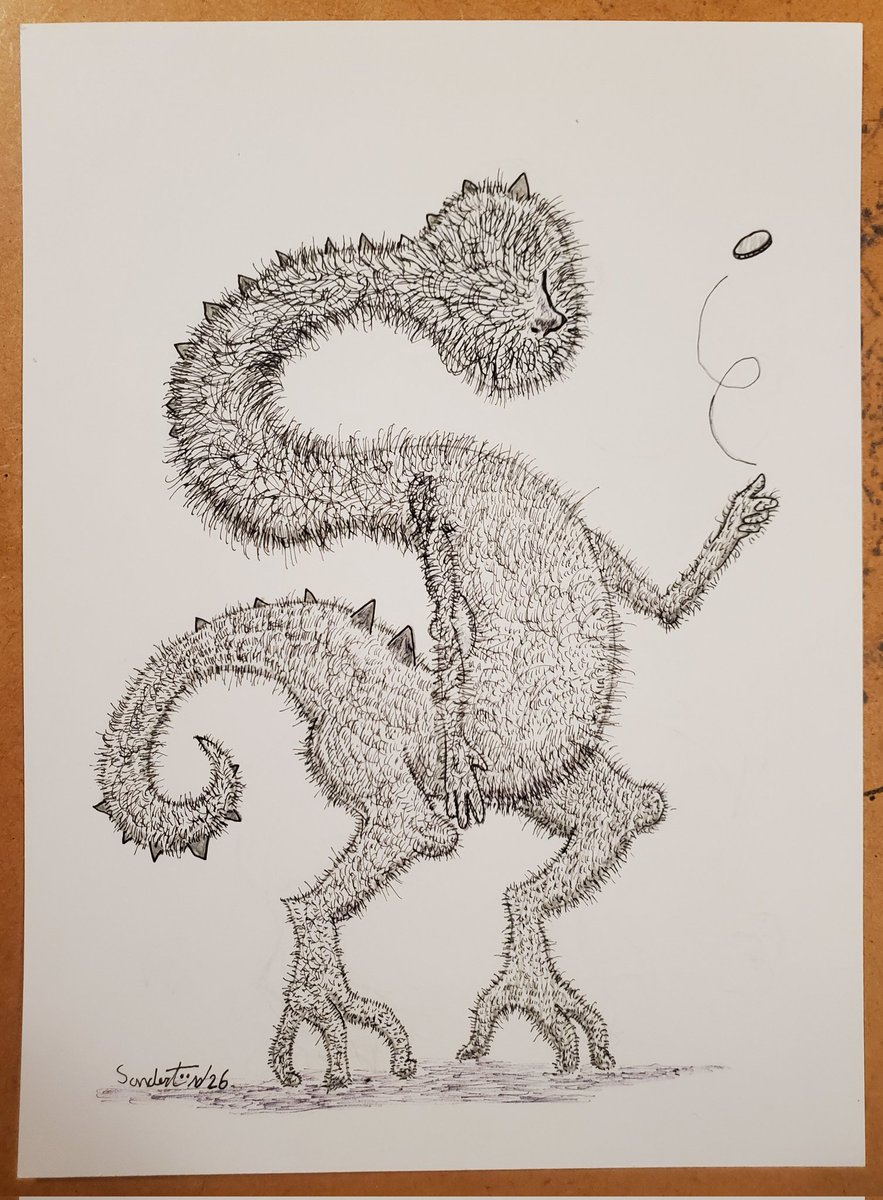 Sandertoons2's tweet photo. Scribble Beast 451 | Inktober52 Week 23 - Flip
I had two ideas for Inktober52 this week, the first was a predator flipping their prey into their mouth and this one is of flipping a coin.
#inktober52 #inktober52flip https://t.co/HBCHLW6VkA