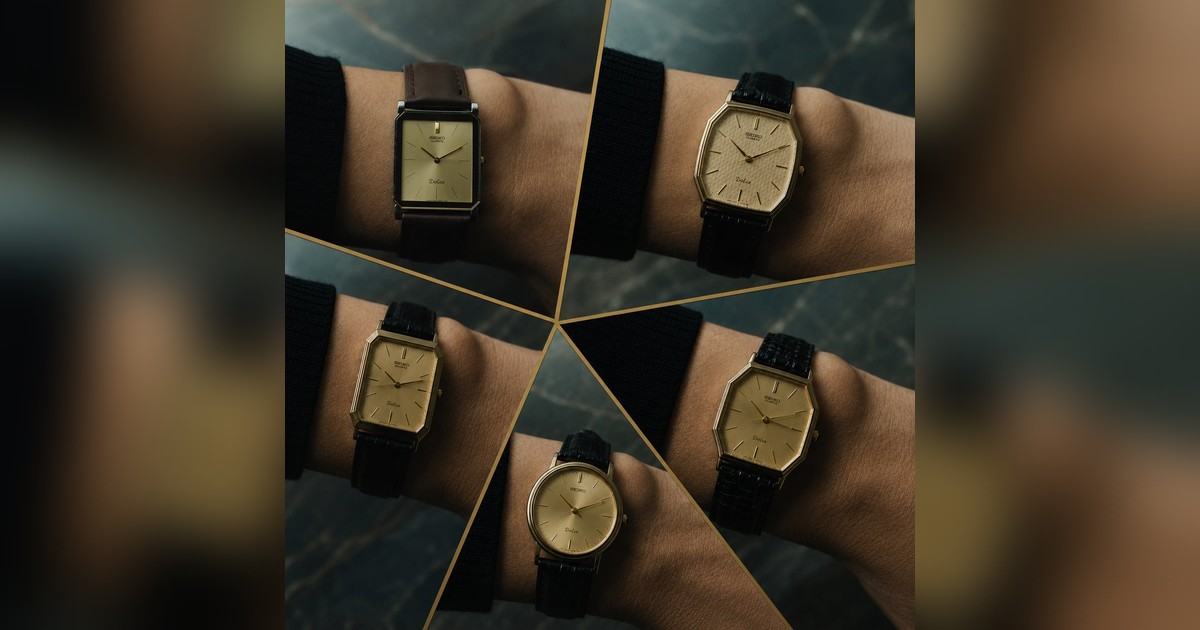 【80s〜90s SEIKO DOLCE】バブル期 ドレスウォッチ スクエア型 ✨日本製ヴィンテージの美学 1980-90年代のSEIKO Dolce Collectionが