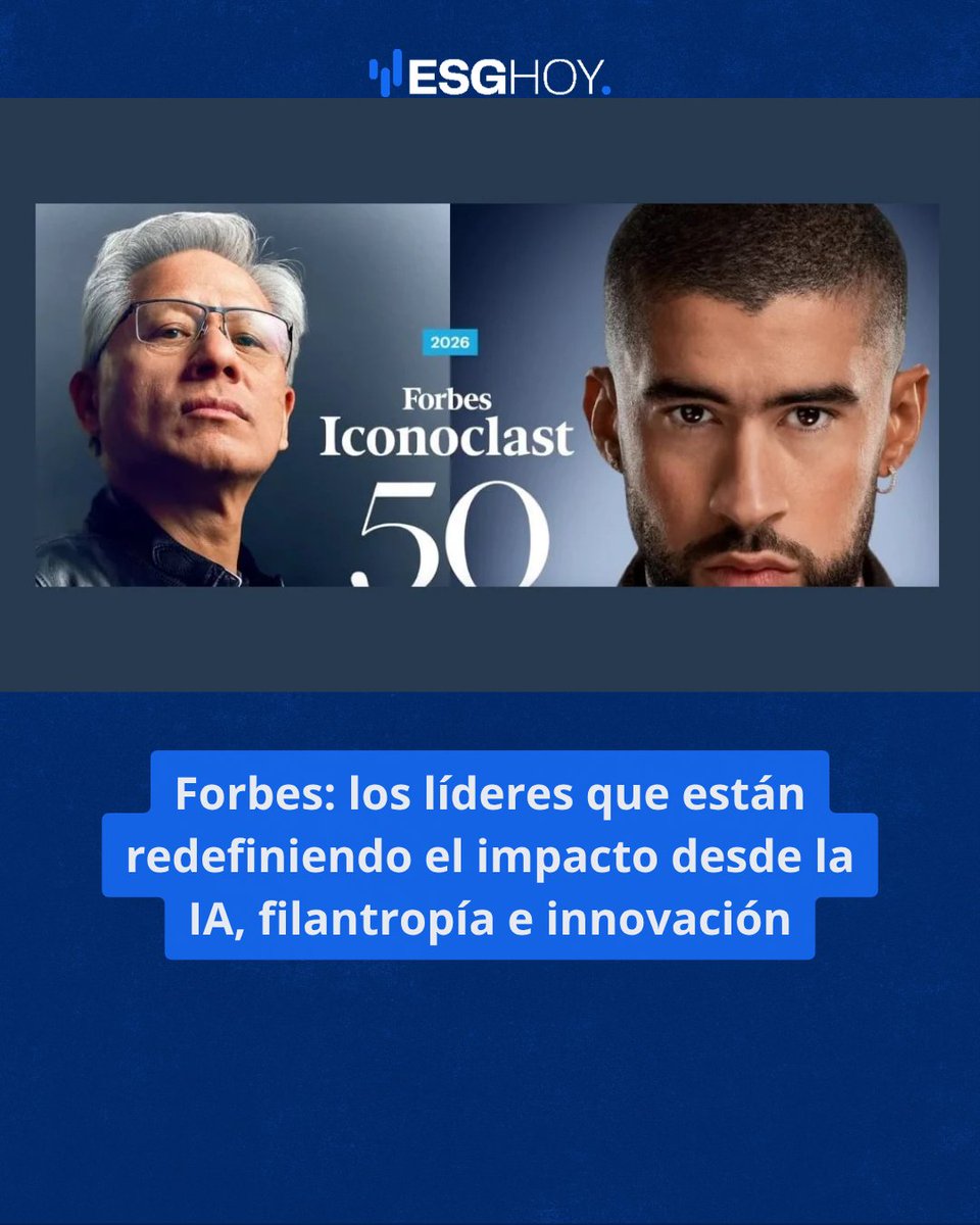 esghoy's tweet photo. El liderazgo empresarial ya no se mide solo por resultados financieros. El ranking Forbes Iconoclast 50 destaca a figuras como Sam Altman, Dario Amodei y Warren Buffett por impulsar innovación, IA responsable, inclusión financiera y desarrollo social. 🌎

https://t.co/4ZaPCgFmP8 https://t.co/6UZNPZ4swd