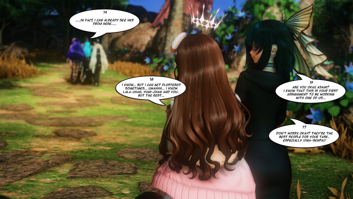 NeptuniaMX's tweet photo. ✨ Eden's Daily Life - Collaboration ✨

[Eden's Investigation Plan]

Back then, before Melvina and Asami's deployment in the Splinter Realm... They did some briefing with the main core members of Interstellar Eden...

While Asami known some of it's members like Putri, Yumiko and Lalafel... There's still more of them that she doesn't get acquintanced yet...

Still, the mission must go on.. right?

#PSO2GLOBAL #PSO2NGS #PSO2NGS_SS