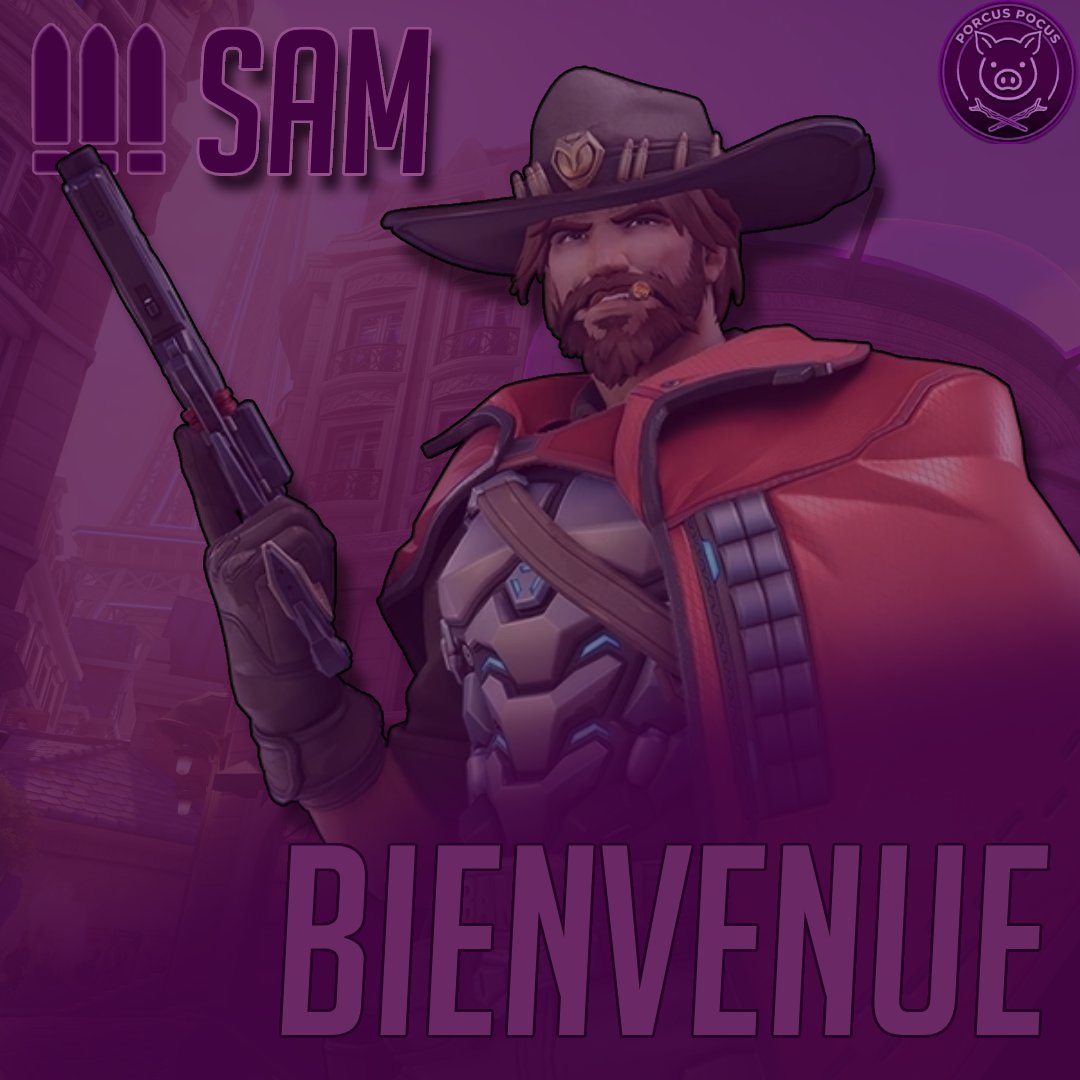 PorcusPocus's tweet photo. Premier validé à l'issu des try, Sam est notre DPS Hitscan au sein de l'équipe Overwatch Porcus Pocus. Bienvenue ! https://t.co/KYXHcEtSng