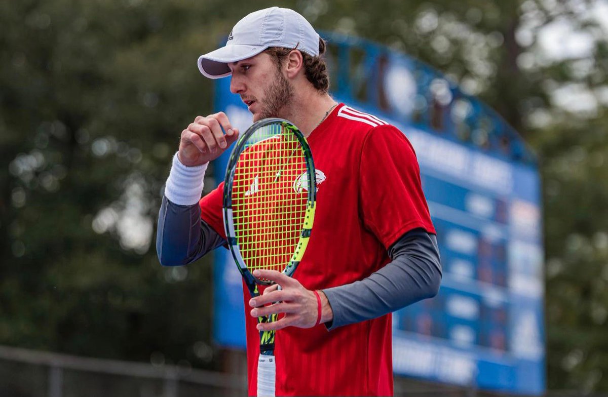 ParsaBombs's tweet photo. After 4 seasons at South Alabama, Braden Hannig (UTR 12.54) is transferring and has signed with @AlabamaMTN for the fall of 2026 as a graduate transfer. Played primarily at the #1 spots with overall records of 46-41 in singles and 31-34 in doubles. ITA singles high rank of #102. https://t.co/PUetFzFhO4