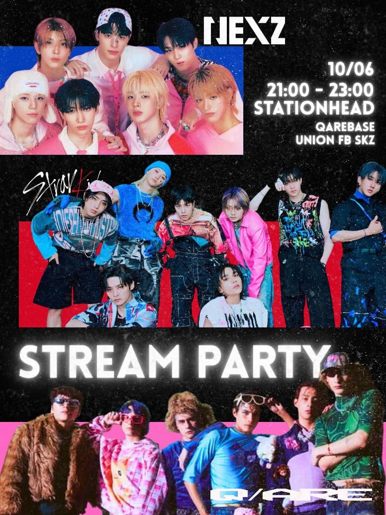 STAY__CHILE's tweet photo. ¡Te invitamos a nuestra próxima Streaming Party en colaboración! 

📅 09 de junio
⏰️ 9:00 PM (🇨🇱🇧🇷)
📍Stationhead: qarebase

Prepárate, invita a tus amigos y únete a una noche de música con nosotros durante el hashtag party‼️🫡

NEXZ Y QARE X STRAY KIDS
#StrayCityChile2026 https://t.co/k3swfXMgmG
