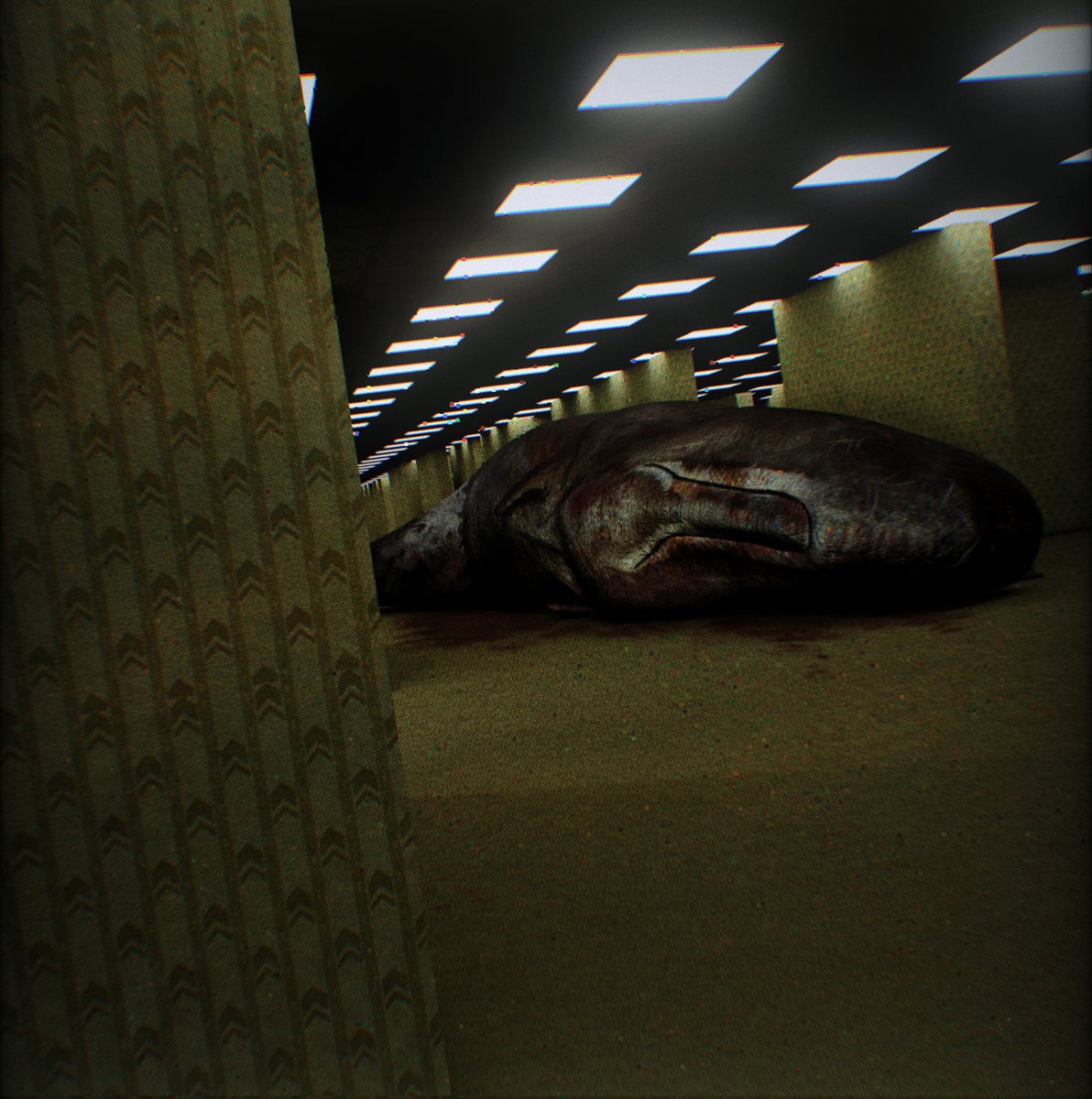 Troy87_art's tweet photo. Whale fall #backrooms https://t.co/adBQD8gcvj