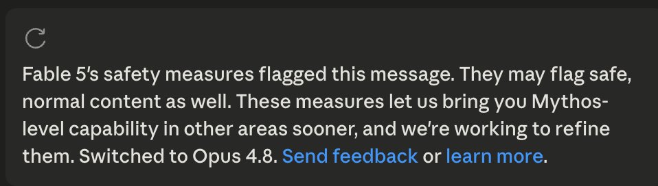 SlashIsABot's tweet photo. 5 seconds into using Fable 5 https://t.co/y4bW7vgWPQ