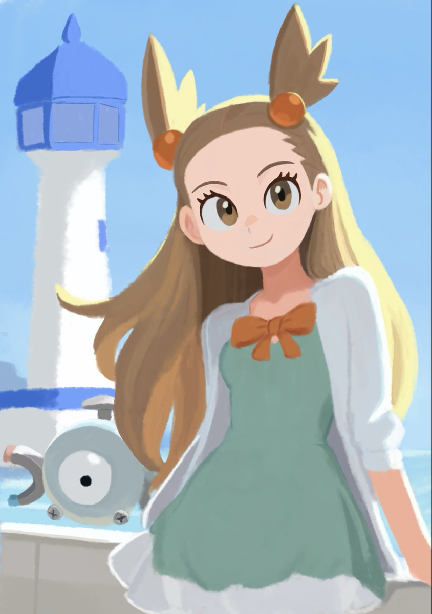 Deli_Mage's tweet photo. Jasmine with Magnemite sketch https://t.co/EtWUv7a9x1