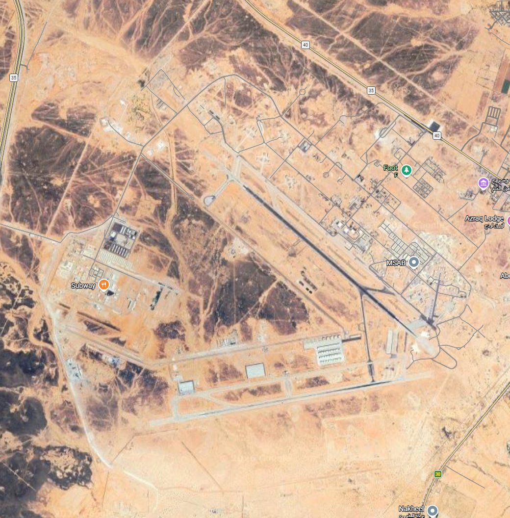Osinttechnical's tweet photo. Iran's IRGC says it has attacked Muwaffaq Salti Air Base in Jordan with a salvo of medium-range ballistic missiles. 

The base serves as a major staging point for USAF forces in the region. https://t.co/EpD0XIxCIm