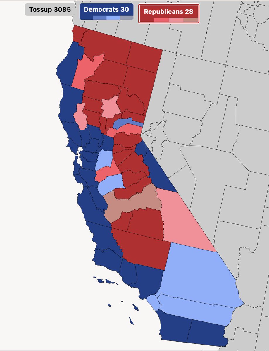 AdmiralChickyFA's tweet photo. This is currently the combined D vs R vote for Governor. Statewide margin is ~D+26 give or take (9% of the vote still uncounted) https://t.co/NzOJJJf2J1