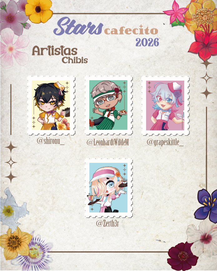 StarsCafecito's tweet photo. ¿Y esta rosa 🌹..? Así es, hay más previews!

Les presentarmos más del bello arte que los artistas participantes prepararon para esta edición🌟

Estos hermosos chibis pronto estarán disponibles en los paquetes de merch, estén atentos! 🌼

#HOLOSTARS #holostarsen #holostarsjp https://t.co/FAxGQNMQHA