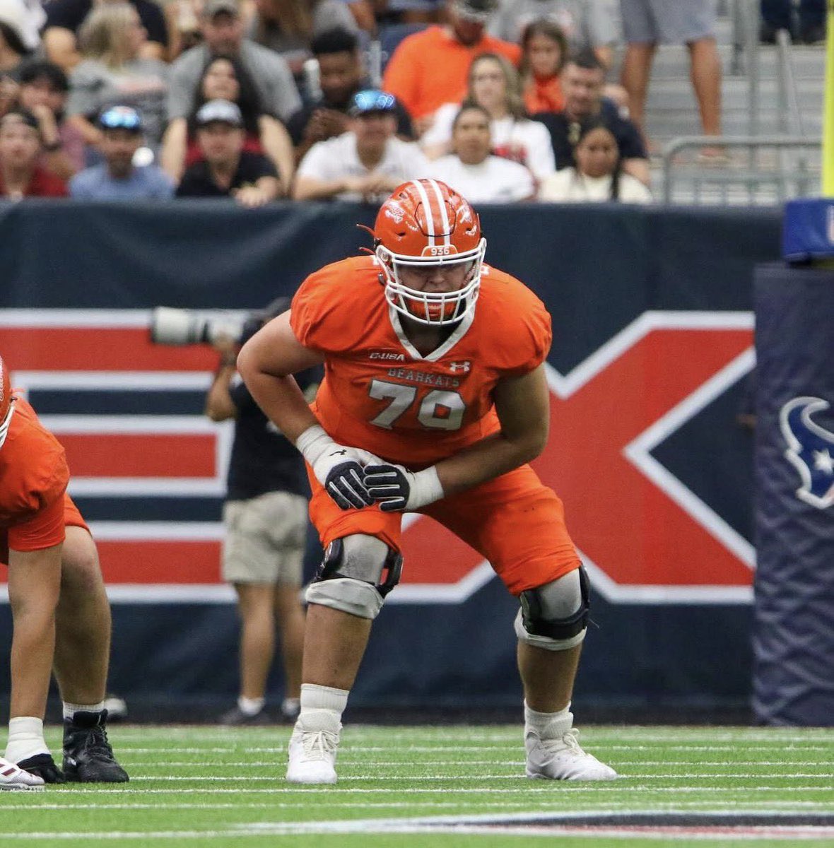AustinHolc76's tweet photo. Had a great conversation with @CoachBicknell , and I’m blessed to receive my 4th division 1 offer from @BearkatsFB to continue my athletic and academic career. #AGTG
@fbcoachmadison @CoachCardinTX 
@IronWillSC https://t.co/WvVYLKt2b8