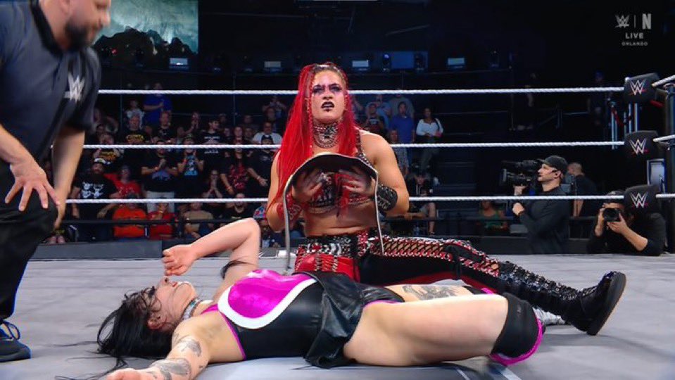 reigns_era's tweet photo. ZARIA IS THE NEW NXT WOMEN’S NA CHAMPION!!!!

#WWENXT https://t.co/SNg5ltEMKb