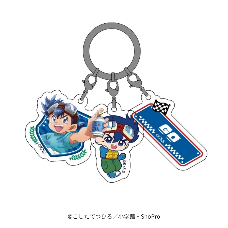 letsgo_30exh's tweet photo. ◤ 商品ご紹介 ◢
『爆走兄弟レッツ＆ゴー‼』３連アクリルキーリングA-B

描きおろしイラスト・ミニキャライラスト・ネームプレートの3連アクリルキーリングです。

▼詳細はこちら 
https://t.co/3DCpXNBZGw

#レツゴ #レツゴー #レツゴー30th #レツゴー30周年展 #ミニ四駆 https://t.co/vm0NEbj9L6