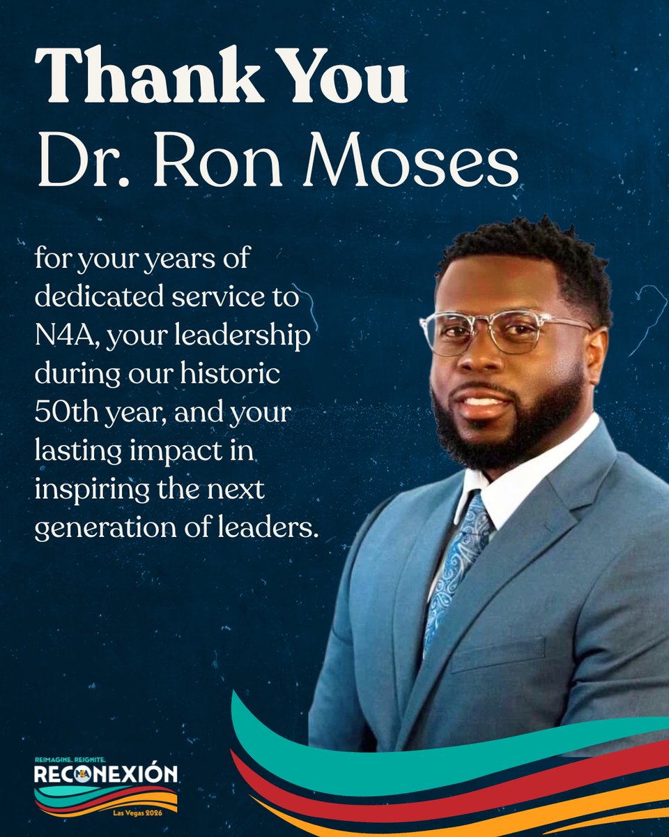 nfoura's tweet photo. Thank you, Dr. Ron Moses, for your years of service, visionary leadership, and unwavering commitment to N4A. Your impact on our association—and the leaders who will follow in your footsteps—will be felt for years to come.

#N4A2026 https://t.co/5W7h5KxMOR