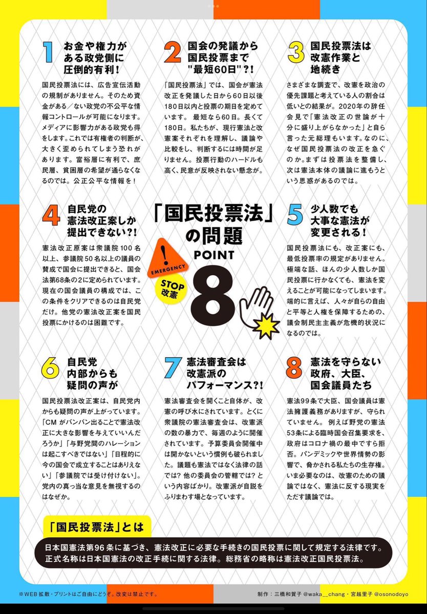 min__thnk's tweet photo. 国民投票法の問題について、国民に周知されないまま強行採決されようとしています。憲法改正に係る重大な変更です。報道してください。

@THETIME_TBS 
@morningshow_tv 
@cx_mezamashi
@ntv_DayDay
@hiruobi_tbs 
@cbc_gogo 
@bankisha 
@mrsunday_tv 
@TBS_newscaster
@ntvnewsevery
#報道の狼煙 https://t.co/iq17bVPR0Q