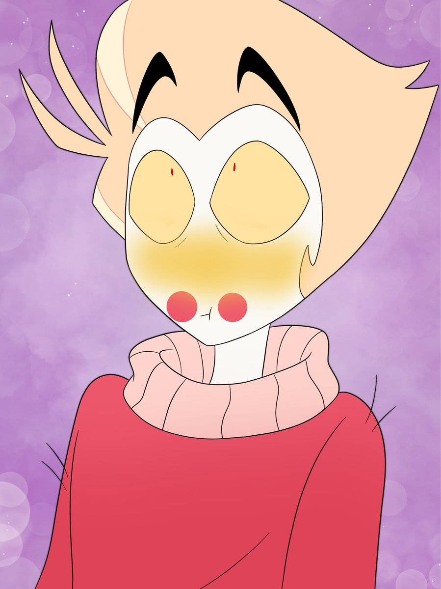 KRShpadnklestuf's tweet photo. Lu is ready to go #adamsapple #HazbinHotel https://t.co/kWNVgvY7On