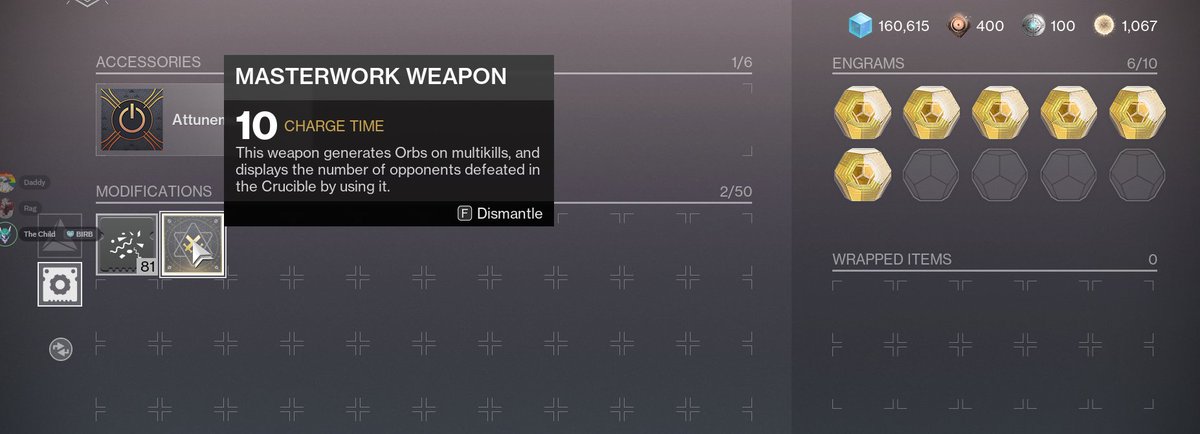 Pauseacorn's tweet photo. @Bungie @Destiny2Team something wrong with the wish ender catalyst. why did it drop in my inventory https://t.co/y3HGmq8jj0