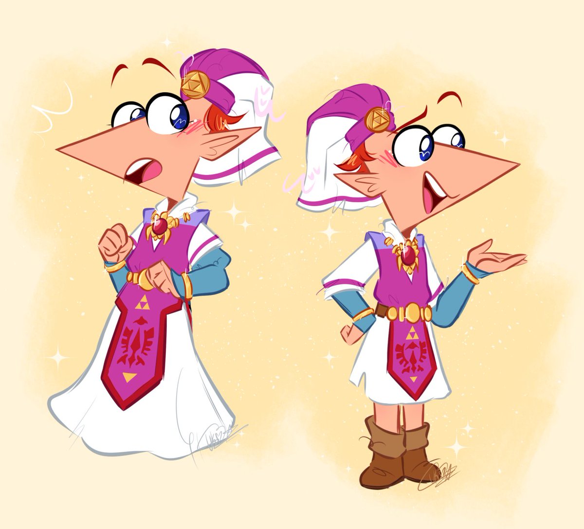 ukospamidk's tweet photo. And of course the prince ✨

#phineasandferb #pnf #fanart #phineasflynn #oot #tloz https://t.co/mosCldsMYm