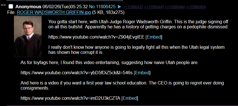 ObviousRises's tweet photo. Ah yes, the Pro Pedophile (Mormon) Judge, here's his name. https://t.co/wyEwO7u5rG