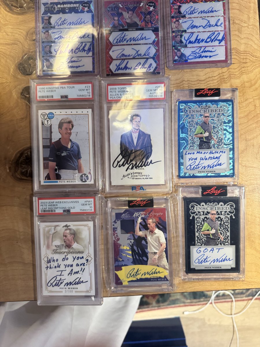 mattkalish's tweet photo. @Himothymarx @SenorFluffy33 Oops forgot some!  It’s not super crazy, I would say $ 2-3k.  The OP card is around 1k market.  The 1990 kingpins rookie is very cool but not an auto, still worth having.  Legend https://t.co/iKGFgCUU2S
