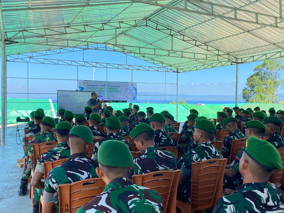Kodam9Udayana's tweet photo. Yonif TP 875/SYP dan BPJS Kesehatan Dompu Bekali Prajurit Pemahaman Program JKN

#YonifTP875SYP #BPJSKesehatan #JKN #BPJSDompu #TNIAD #PrajuritSehat #KesehatanPrajurit #Dompu #EdukasiKesehatan #IndonesiaSehat https://t.co/wvSe0A87o9