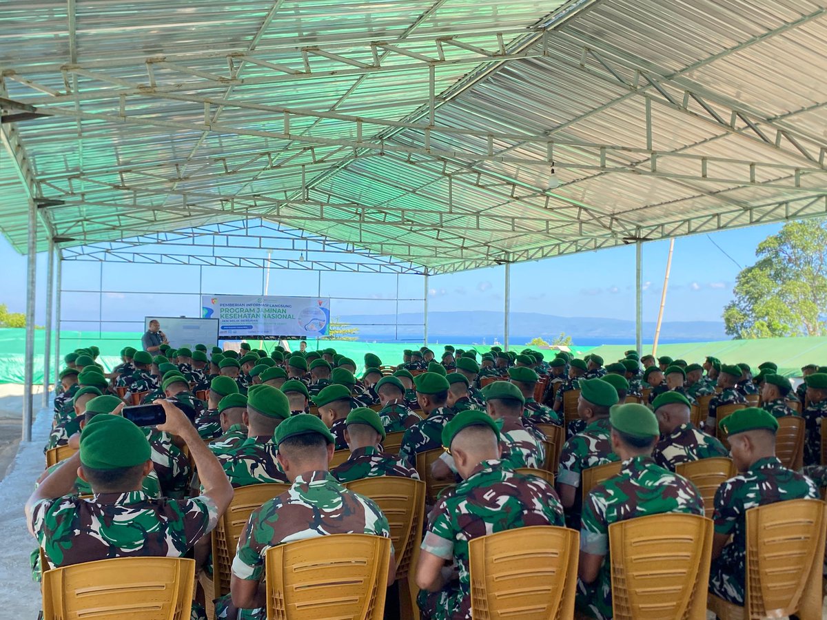 Kodam9Udayana's tweet photo. Yonif TP 875/SYP dan BPJS Kesehatan Dompu Bekali Prajurit Pemahaman Program JKN

#YonifTP875SYP #BPJSKesehatan #JKN #BPJSDompu #TNIAD #PrajuritSehat #KesehatanPrajurit #Dompu #EdukasiKesehatan #IndonesiaSehat https://t.co/wvSe0A87o9