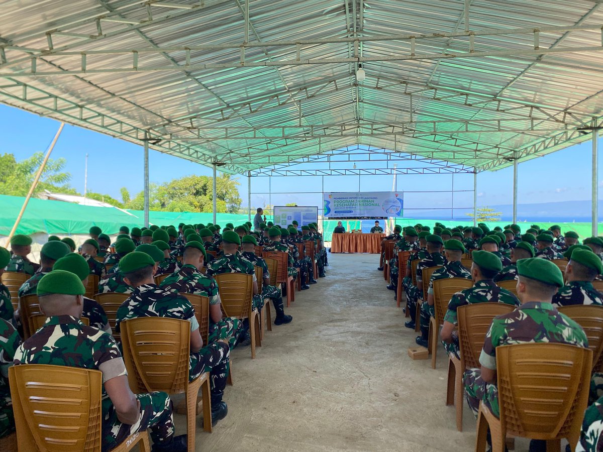Kodam9Udayana's tweet photo. Yonif TP 875/SYP dan BPJS Kesehatan Dompu Bekali Prajurit Pemahaman Program JKN

#YonifTP875SYP #BPJSKesehatan #JKN #BPJSDompu #TNIAD #PrajuritSehat #KesehatanPrajurit #Dompu #EdukasiKesehatan #IndonesiaSehat https://t.co/wvSe0A87o9