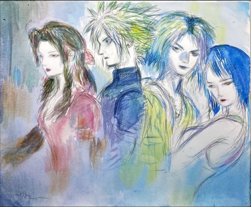 CloudxAerith's tweet photo. Clerith are so “visually unappealing”? Is that why they get multiple amano arts together? why they get matching merch like the parfaits. 

Why their names complement each other… EARTH AND SKY

pink and blue
brown and yellow
green and blue

all complimentary

Like be so for real https://t.co/YZbcxeuOdY