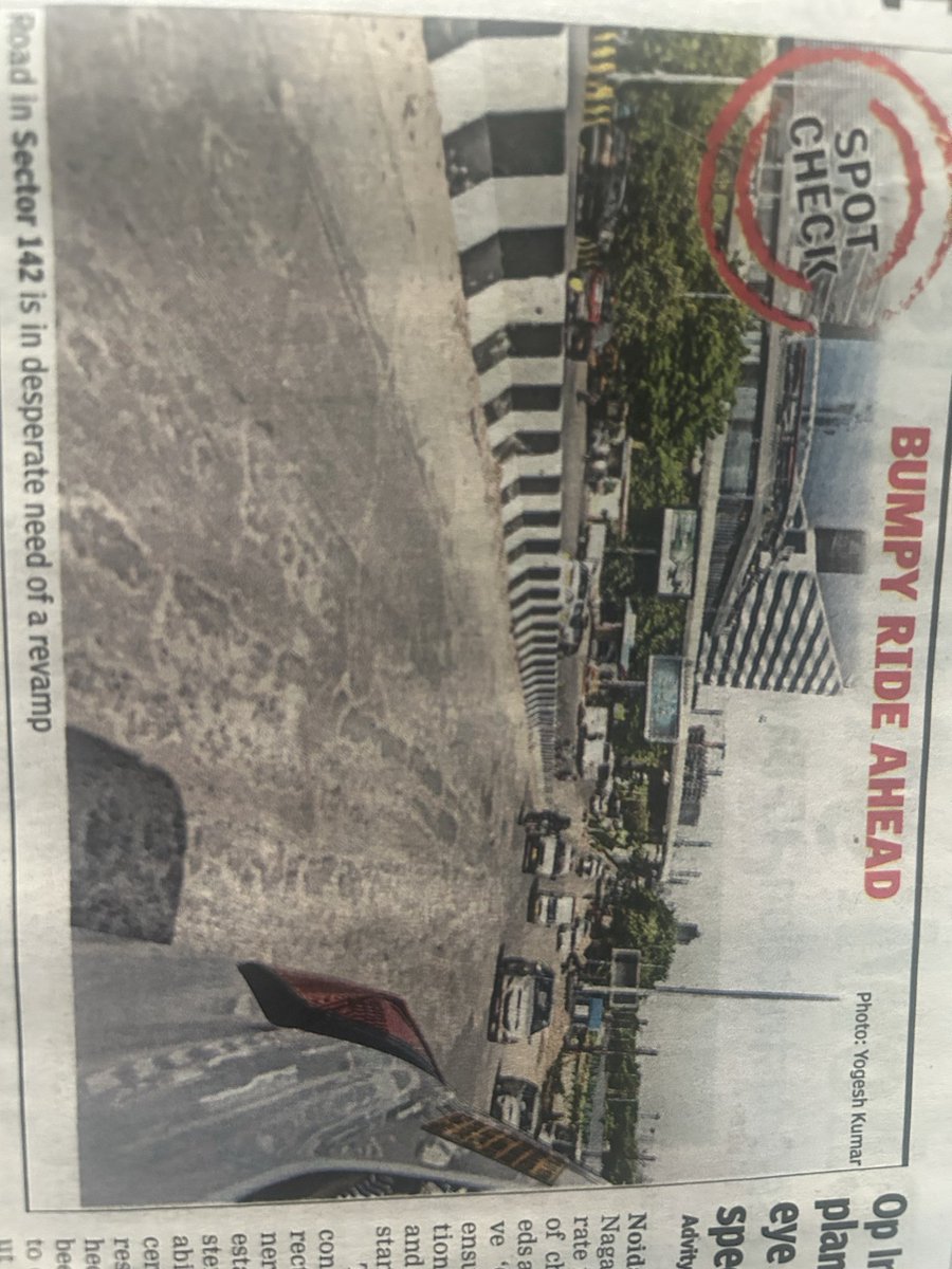 SamitRay1971's tweet photo. @dmgbnagar @CMOfficeUP @UPGovt Whole of sector 142-143 area roads have developed potholes and top surface has given away . Please advise NA to immediately and urgently take up repairs before onset of monsoon and fatalities. https://t.co/ZbKdiIKg9n