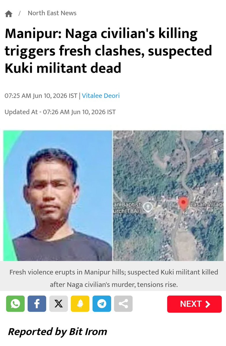 JangminTouthan1's tweet photo. Whn an innocent farmer namely Haogin of Lasan Kuki village  survived by his wife &amp; Daughter was killed by #NSCN (Kamson) while in his field, shamless &amp; bias media @NENowNews reported &amp; falsely label as Kuki militants.This is how vested interest media persistently malign the Kukis https://t.co/mmIetacaqQ