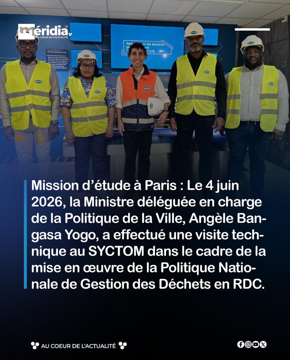 EmMerveille's tweet photo. Dans le cadre de la mise en œuvre de la politique nationale de gestion des déchets en RDC, vous avez effectué une visite technique à Paris des installations du #SYCTOM, principal opérateur de traitement et de valorisation des déchets ménagers de la région parisienne.

Cette mission a permis d’échanger sur des pratiques opérationnelles éprouvées pouvant inspirer Kinshasa pour améliorer la gestion durable des déchets solides urbains.

La visite met en évidence la nécessité d’une gestion responsable, structurée et durable des déchets produits en milieu urbain. @BangasaAngele @PatrickMuyaya @Presidence_RDC