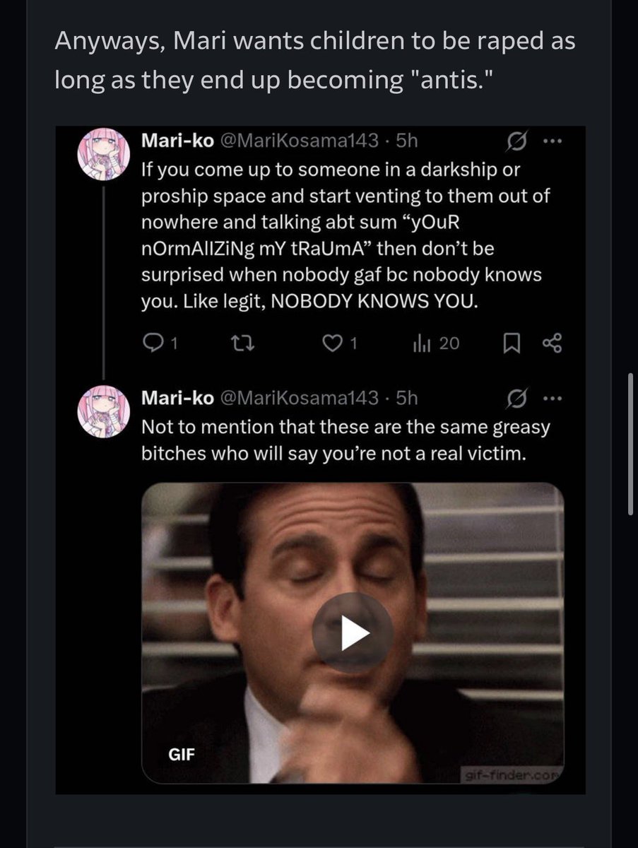MariKosama143's tweet photo. Holy schizophrenic reach LOL. 

1.) Never said I wanted ppl to get rape or justified it, you’re just schizo. Take your meds.

2.) If you’re not fantasizing about it, then why tf are you even bringing it up? Why do you think of it anyways??? https://t.co/fcYbCN4cFj