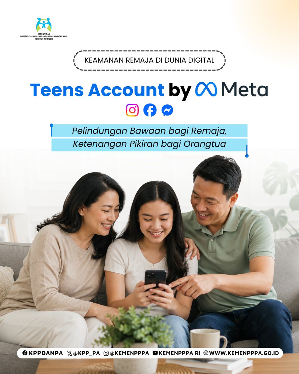 kpp_pa's tweet photo. Sahabat Perempuan dan Anak, dunia digital telah menjadi bagian dari keseharian remaja. Karena itu, menciptakan ruang digital yang aman, nyaman, dan mendukung tumbuh kembang mereka adalah tanggung jawab bersama. https://t.co/CELbOZDJfp
