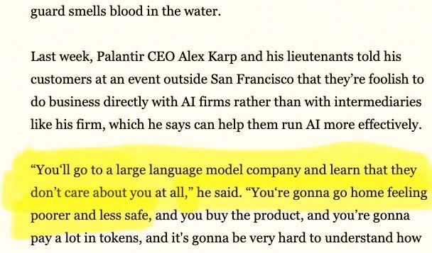 charcurtin's tweet photo. SaaS could be bouncing back big time based on options data. I grabbed some $PLTR and $NOW for a quick trade.

But real talk—don’t do drugs, or you might end up like Karp, basically admitting Anthropic can replace you and already can.

Anyone who cops to doing drugs shouldn https://t.co/WVHvwGcqb4